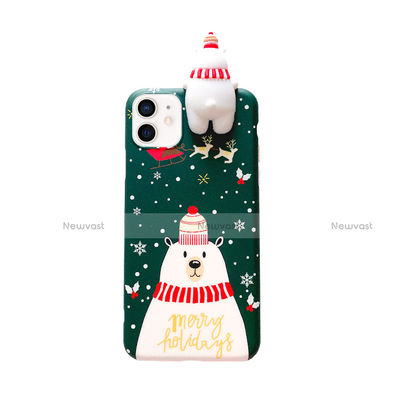 Silicone Candy Rubber Gel Christmas Pattern Soft Case Cover S02 for Apple iPhone 12 Mini