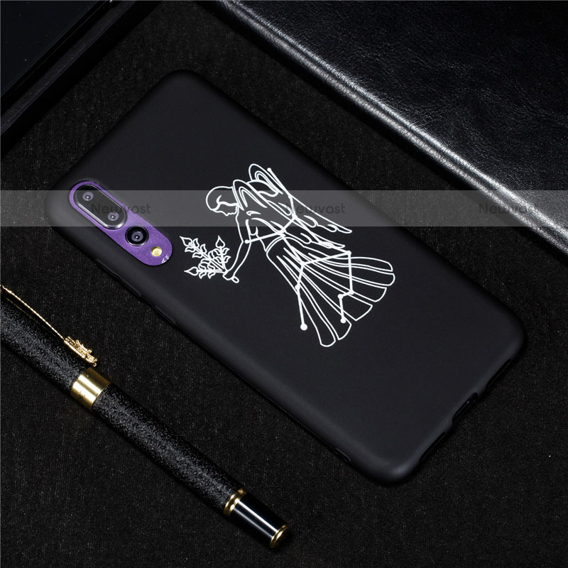 Silicone Candy Rubber Gel Constellation Soft Case Cover S01 for Huawei P20 Pro Black