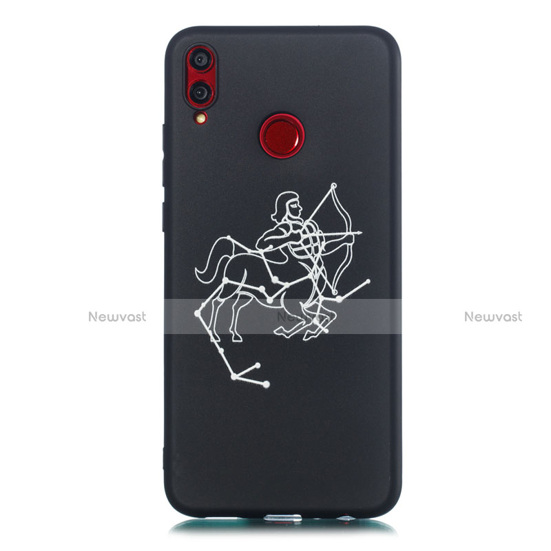 Silicone Candy Rubber Gel Constellation Soft Case Cover S03 for Huawei Honor V10 Lite Black