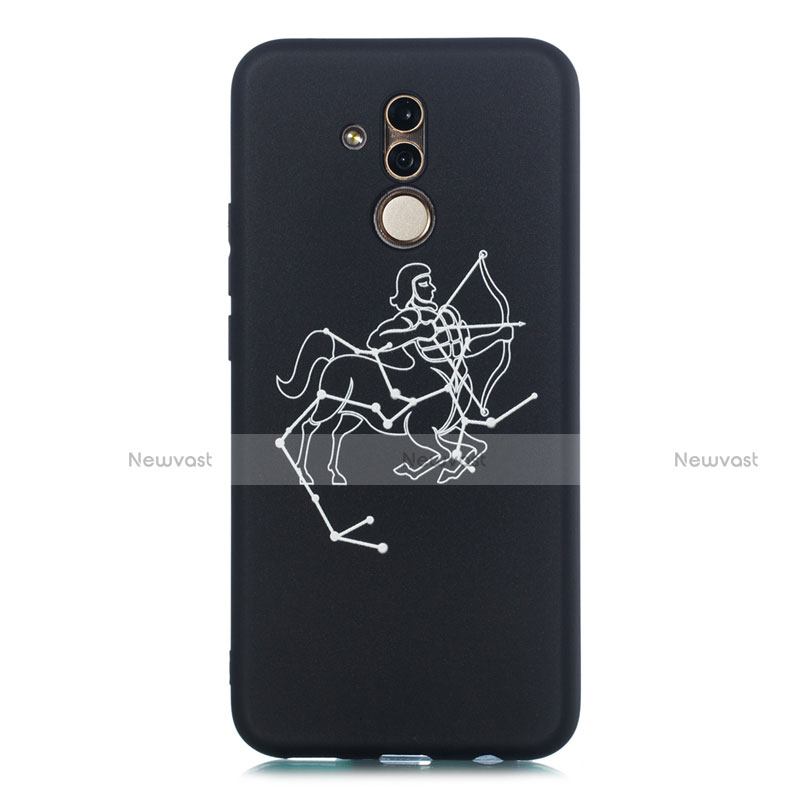 Silicone Candy Rubber Gel Constellation Soft Case Cover S03 for Huawei Mate 20 Lite Black