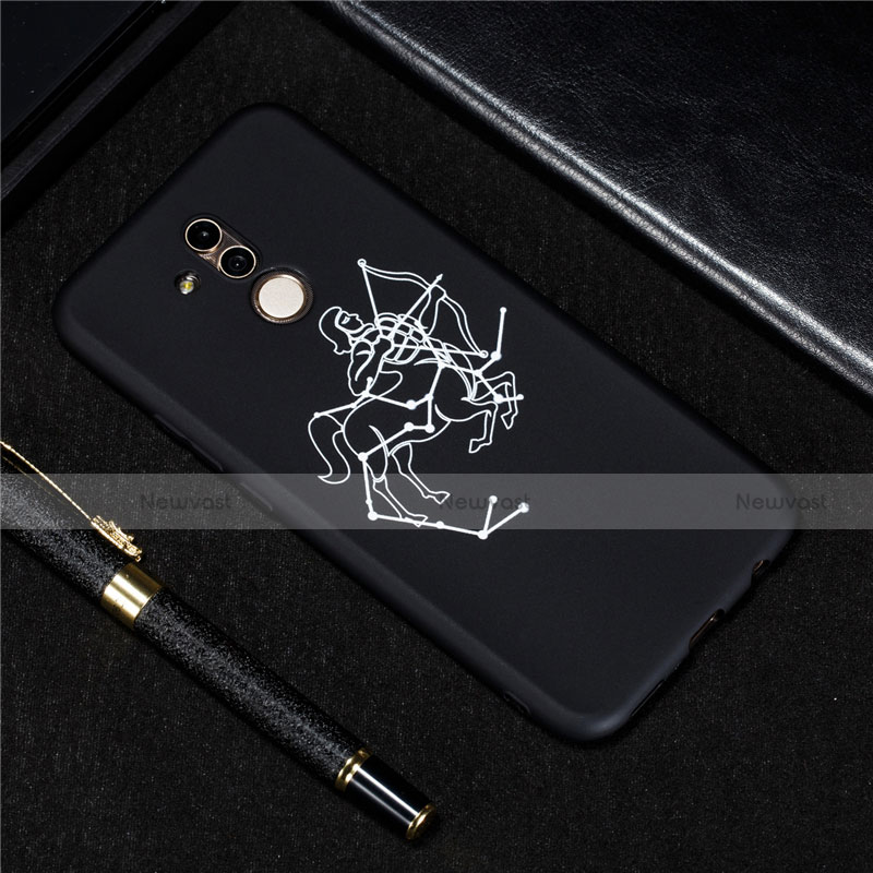 Silicone Candy Rubber Gel Constellation Soft Case Cover S03 for Huawei Mate 20 Lite Black