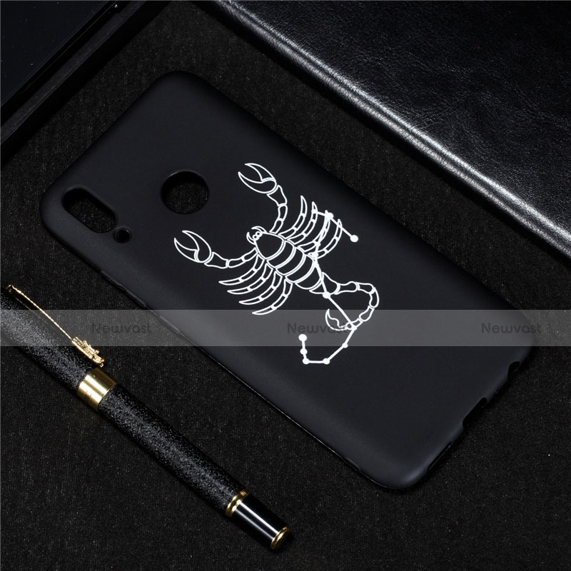 Silicone Candy Rubber Gel Constellation Soft Case Cover S05 for Huawei Enjoy 9 Plus Black