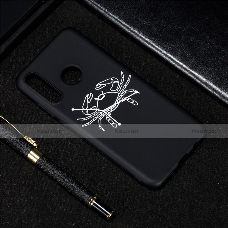 Silicone Candy Rubber Gel Constellation Soft Case Cover S05 for Huawei P30 Lite New Edition Black