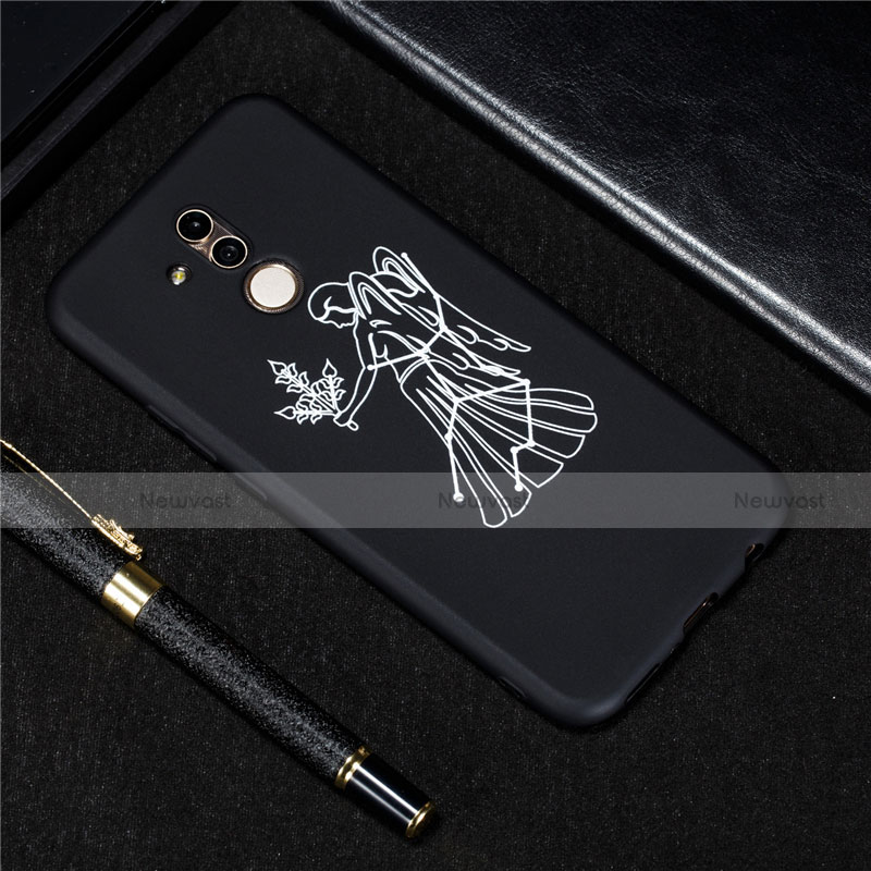 Silicone Candy Rubber Gel Constellation Soft Case Cover S06 for Huawei Mate 20 Lite Black