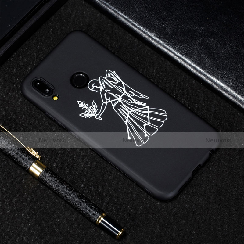 Silicone Candy Rubber Gel Constellation Soft Case Cover S06 for Huawei P20 Lite Black