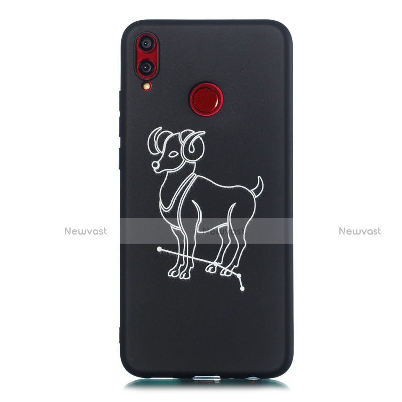 Silicone Candy Rubber Gel Constellation Soft Case Cover S07 for Huawei Honor V10 Lite Black