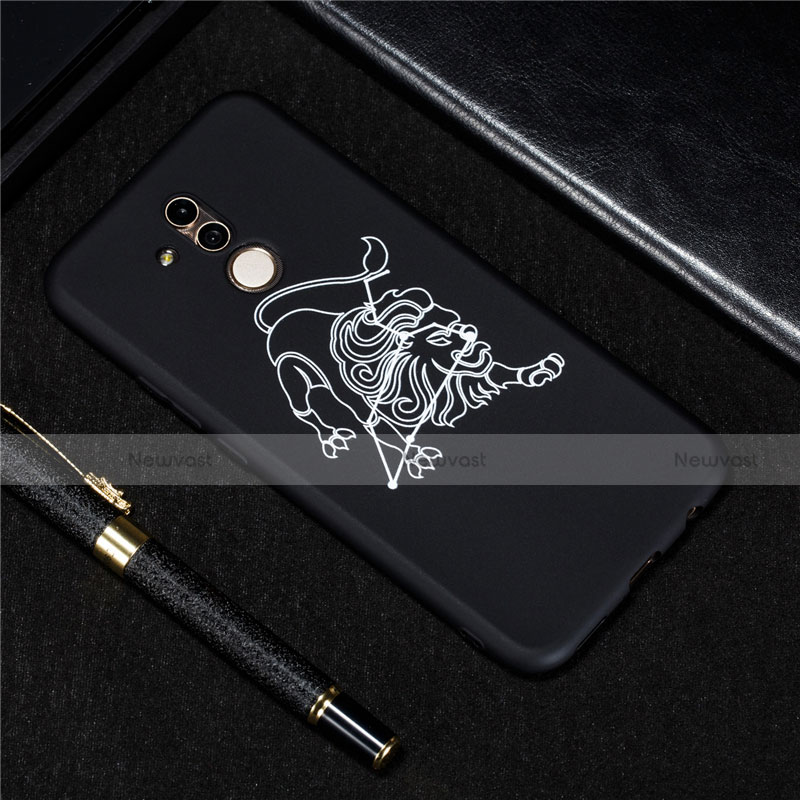 Silicone Candy Rubber Gel Constellation Soft Case Cover S07 for Huawei Mate 20 Lite Black