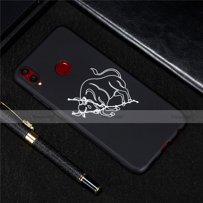 Silicone Candy Rubber Gel Constellation Soft Case Cover S08 for Huawei Honor 8X Black