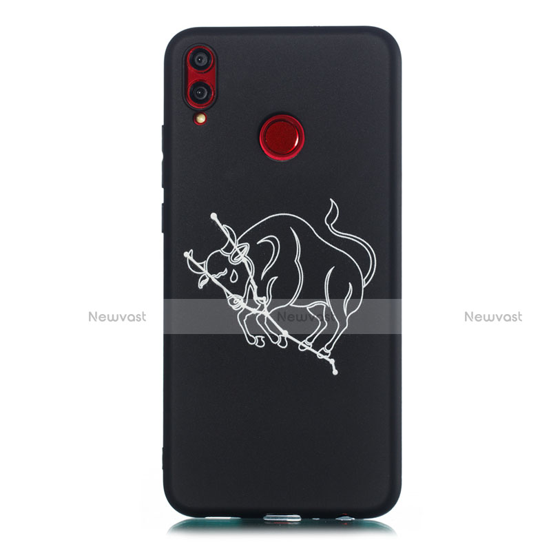 Silicone Candy Rubber Gel Constellation Soft Case Cover S08 for Huawei Honor V10 Lite Black