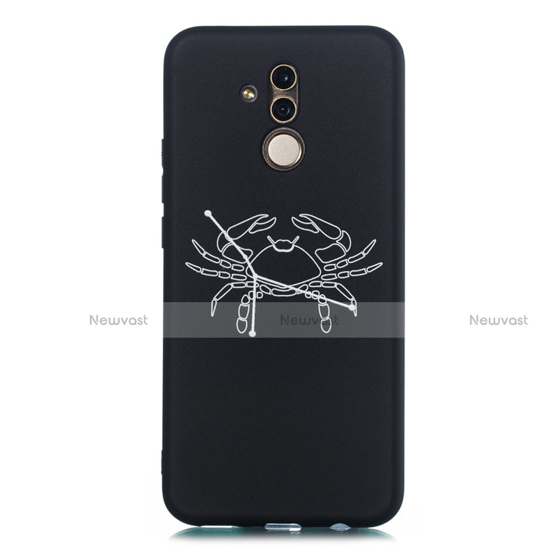 Silicone Candy Rubber Gel Constellation Soft Case Cover S08 for Huawei Mate 20 Lite Black