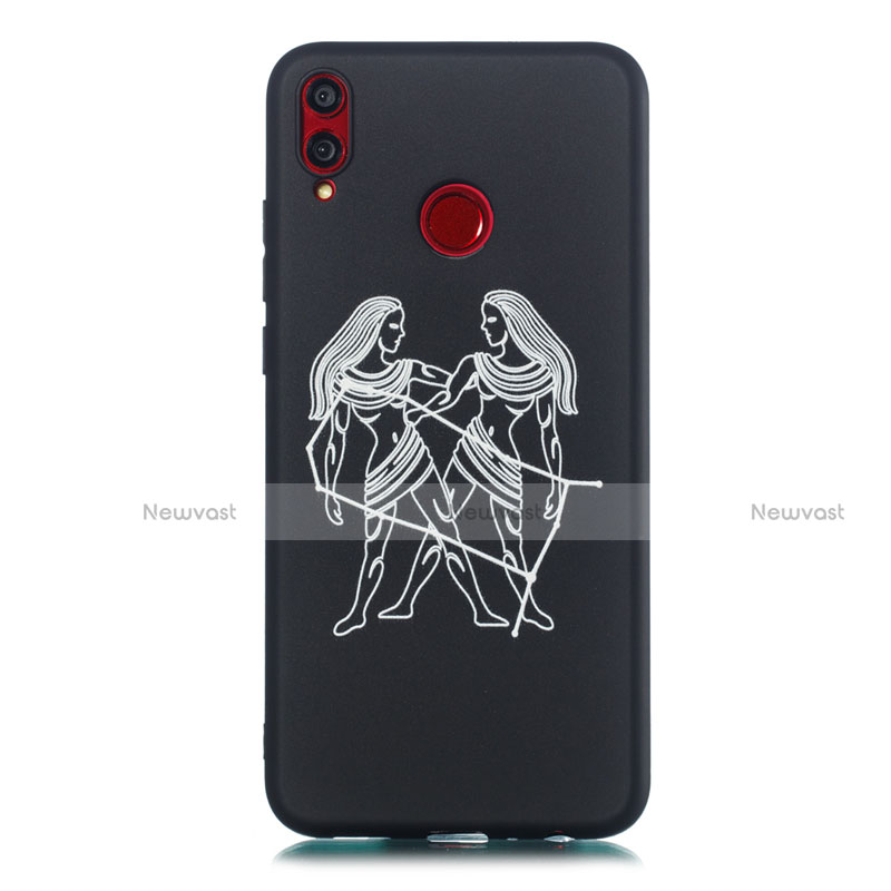 Silicone Candy Rubber Gel Constellation Soft Case Cover S09 for Huawei Honor V10 Lite Black