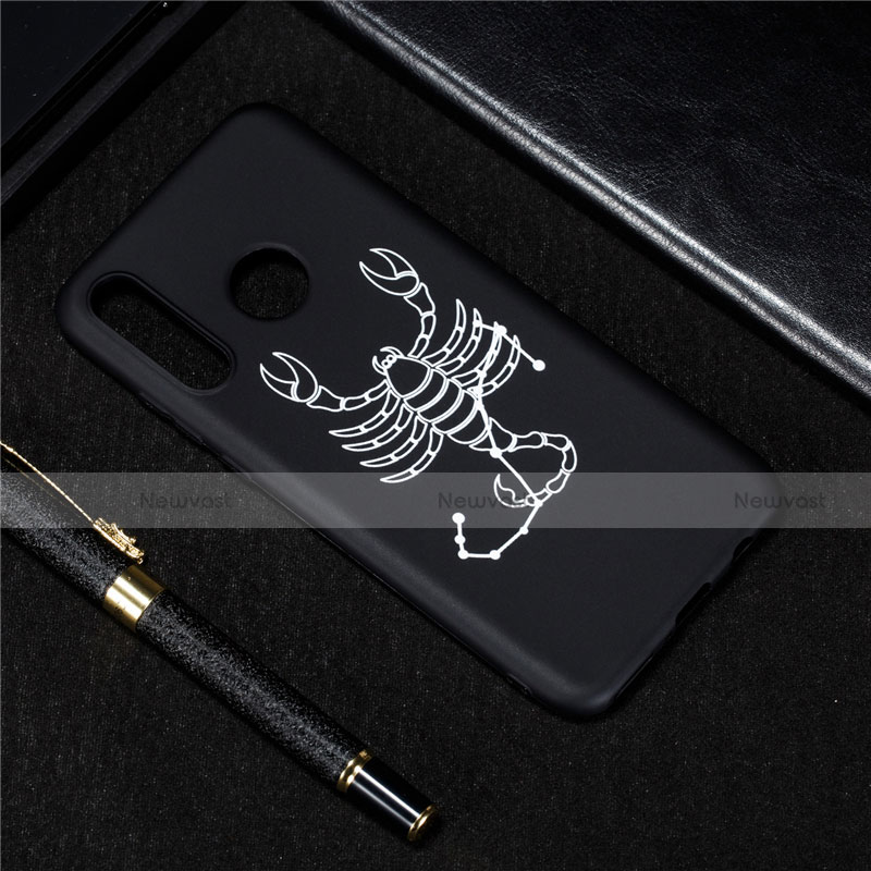 Silicone Candy Rubber Gel Constellation Soft Case Cover S09 for Huawei Nova 4e Black