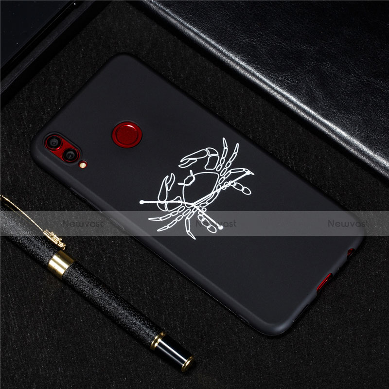 Silicone Candy Rubber Gel Constellation Soft Case Cover S10 for Huawei Honor 8X Black