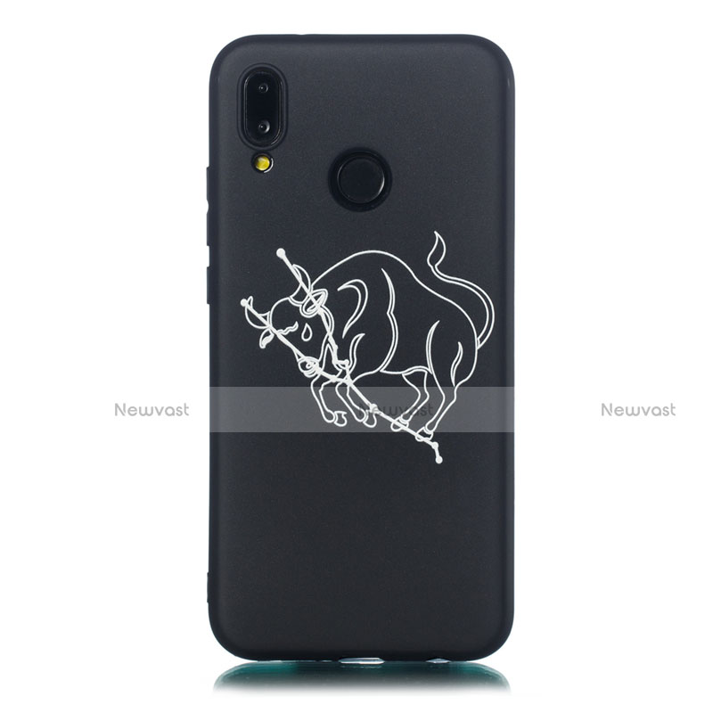 Silicone Candy Rubber Gel Constellation Soft Case Cover S10 for Huawei Nova 3e Black