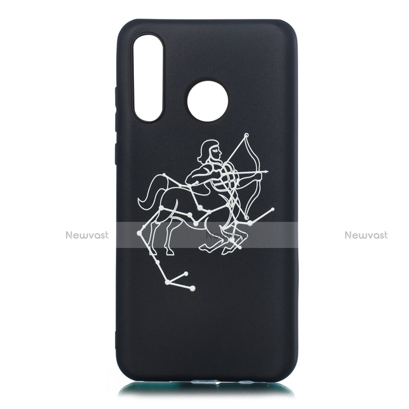 Silicone Candy Rubber Gel Constellation Soft Case Cover S10 for Huawei Nova 4e Black