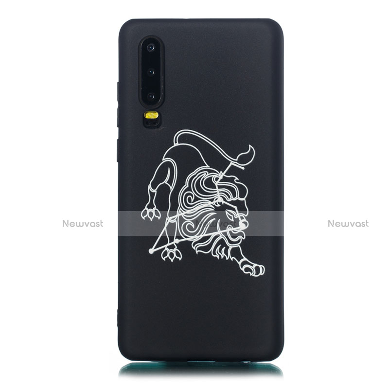 Silicone Candy Rubber Gel Constellation Soft Case Cover S11 for Huawei P30 Black