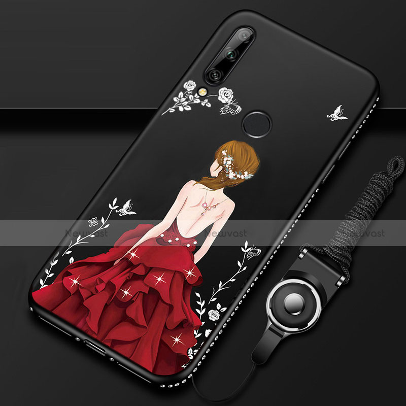 Silicone Candy Rubber Gel Dress Party Girl Soft Case Cover for Huawei Enjoy 10 Plus