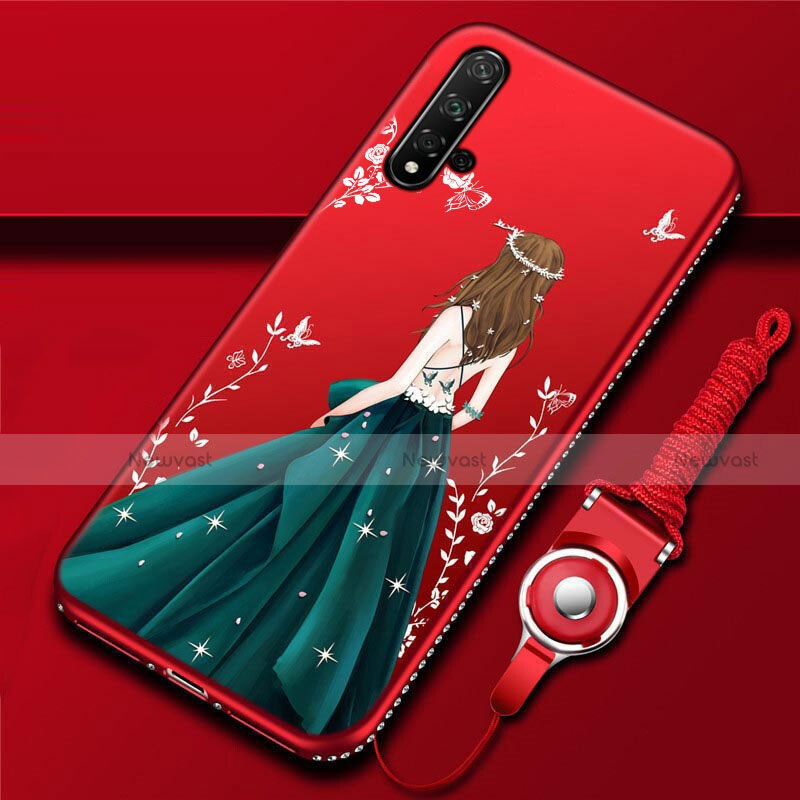 Silicone Candy Rubber Gel Dress Party Girl Soft Case Cover for Huawei Nova 5 Pro