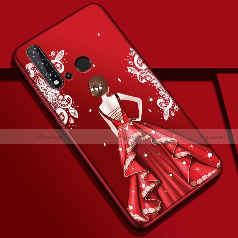 Silicone Candy Rubber Gel Dress Party Girl Soft Case Cover for Huawei Nova 5i