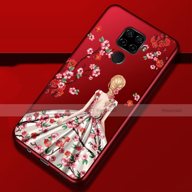 Silicone Candy Rubber Gel Dress Party Girl Soft Case Cover for Huawei Nova 5z