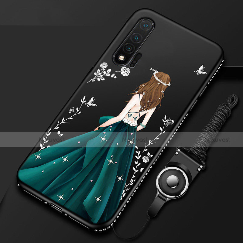 Silicone Candy Rubber Gel Dress Party Girl Soft Case Cover for Huawei Nova 6 5G
