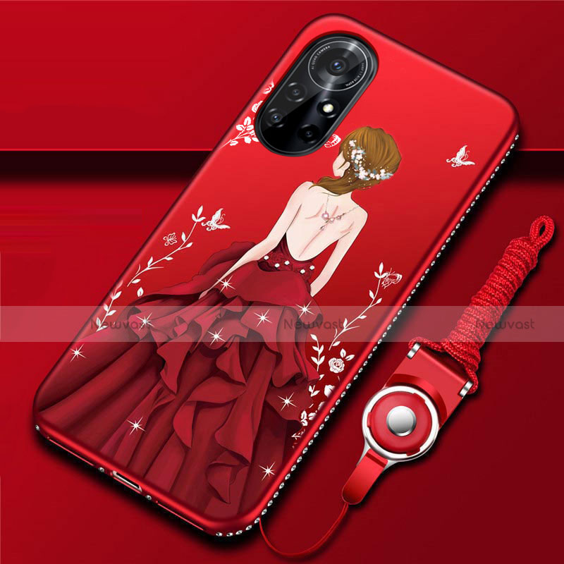 Silicone Candy Rubber Gel Dress Party Girl Soft Case Cover for Huawei Nova 8 Pro 5G