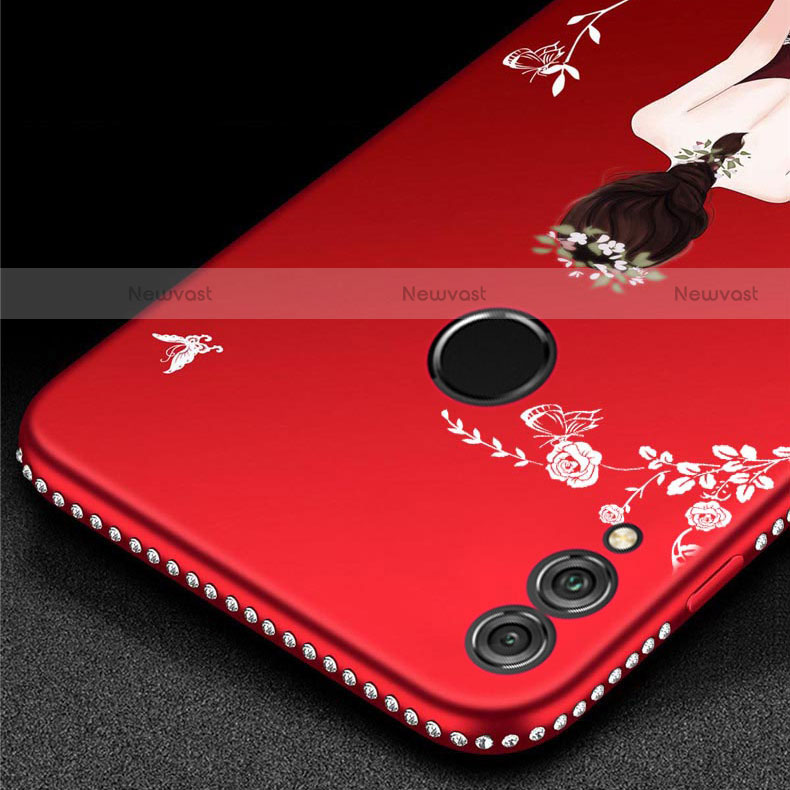 Silicone Candy Rubber Gel Dress Party Girl Soft Case Cover for Huawei P Smart (2019)