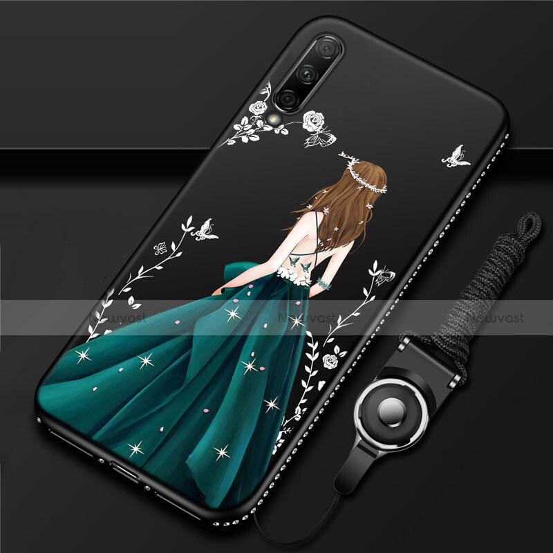 Silicone Candy Rubber Gel Dress Party Girl Soft Case Cover for Huawei P Smart Pro (2019)