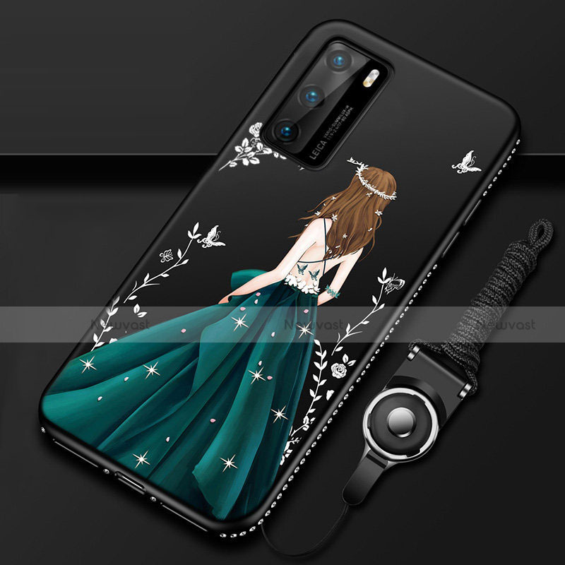 Silicone Candy Rubber Gel Dress Party Girl Soft Case Cover for Huawei P40