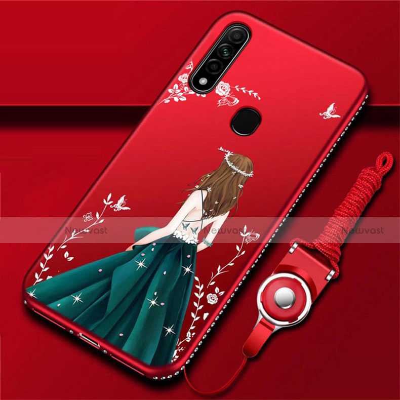 Silicone Candy Rubber Gel Dress Party Girl Soft Case Cover for Oppo A8