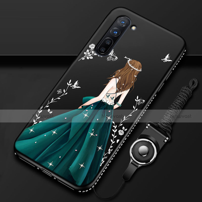 Silicone Candy Rubber Gel Dress Party Girl Soft Case Cover for Oppo Find X2 Lite