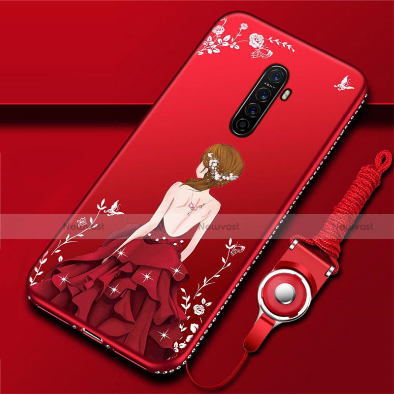 Silicone Candy Rubber Gel Dress Party Girl Soft Case Cover for Oppo Reno Ace