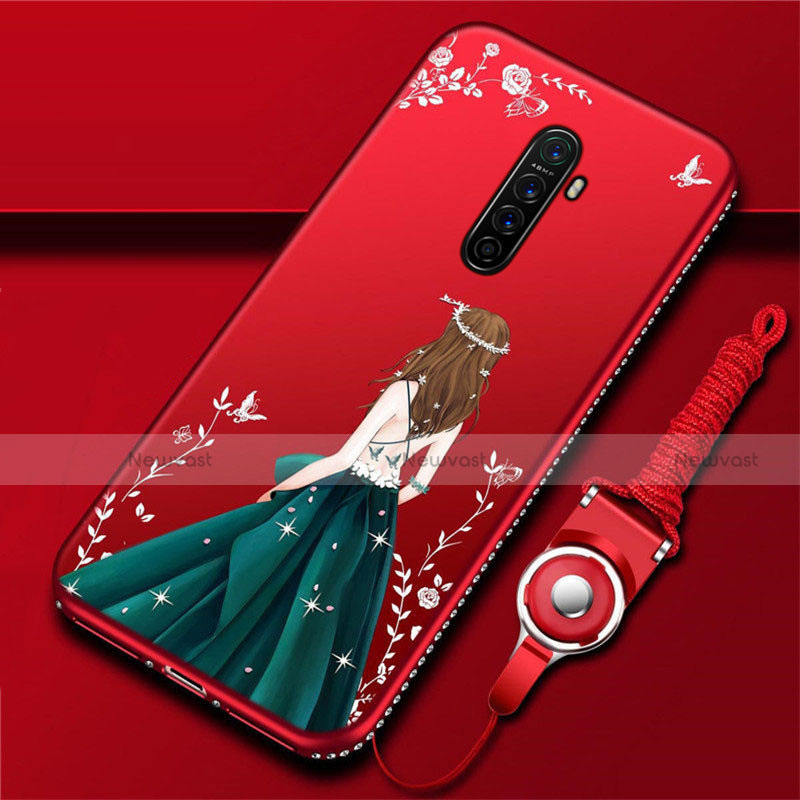 Silicone Candy Rubber Gel Dress Party Girl Soft Case Cover for Oppo Reno Ace