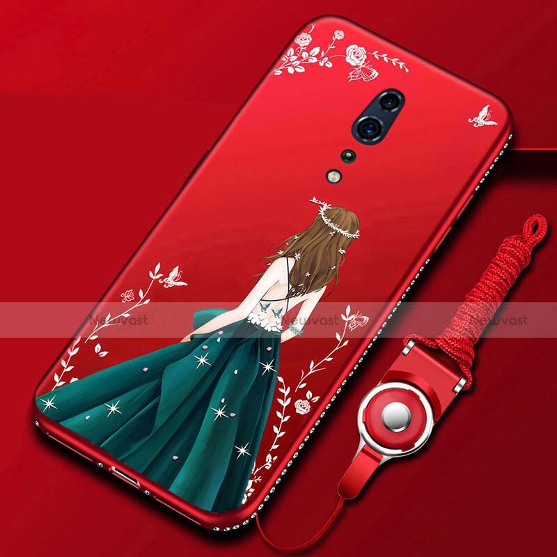 Silicone Candy Rubber Gel Dress Party Girl Soft Case Cover for Oppo Reno Z Mixed