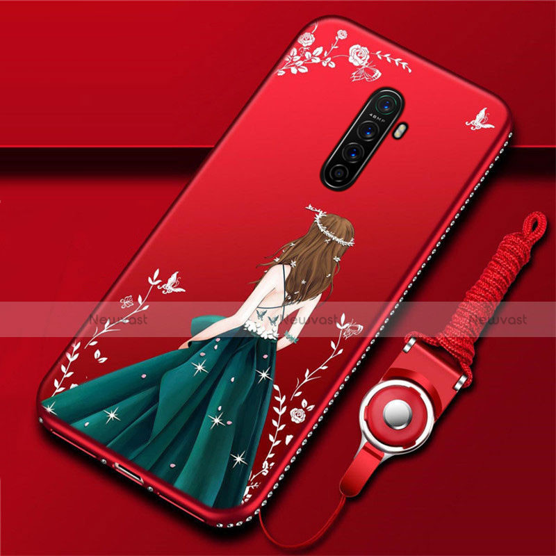 Silicone Candy Rubber Gel Dress Party Girl Soft Case Cover for Realme X2 Pro