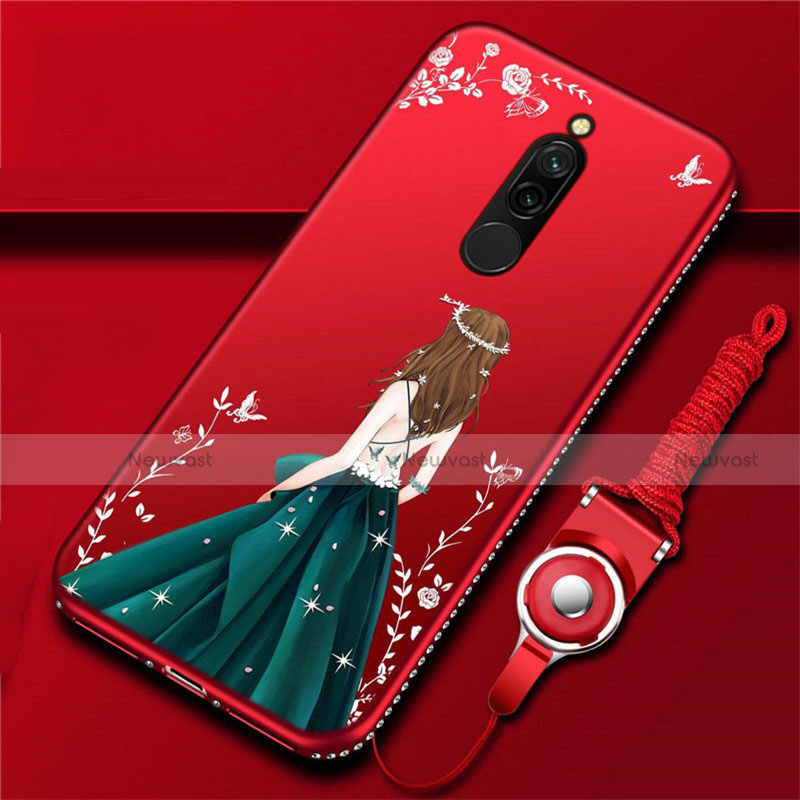 Silicone Candy Rubber Gel Dress Party Girl Soft Case Cover for Xiaomi Redmi 8 Mixed