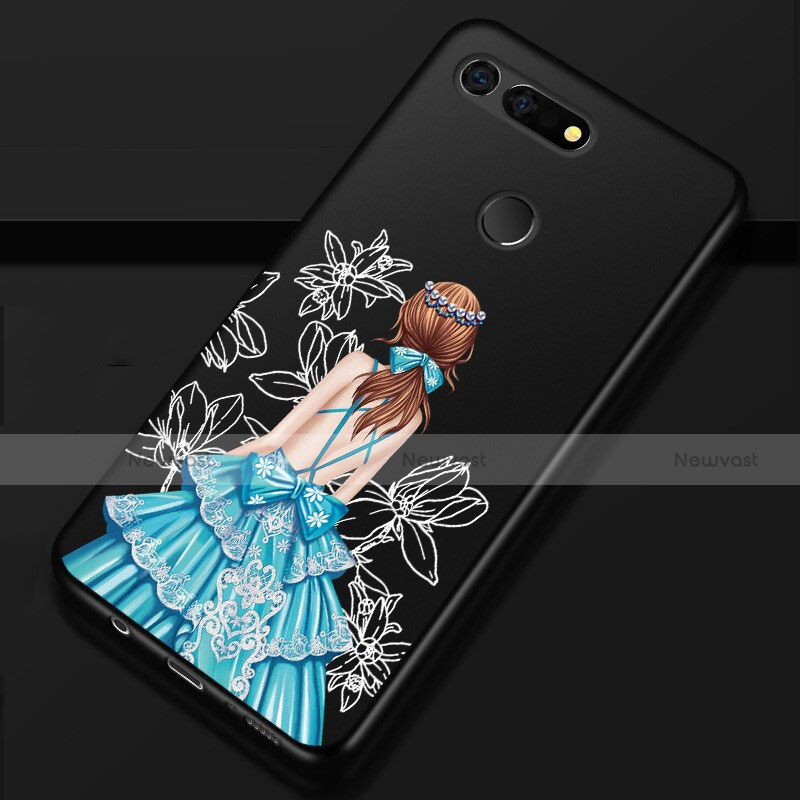 Silicone Candy Rubber Gel Dress Party Girl Soft Case Cover K02 for Huawei Honor View 20