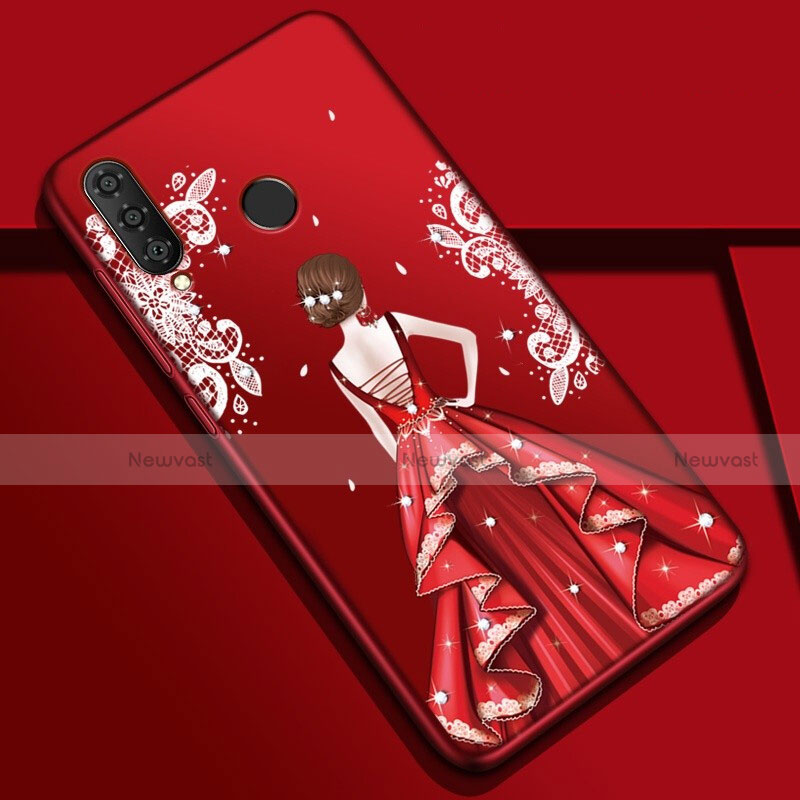 Silicone Candy Rubber Gel Dress Party Girl Soft Case Cover K03 for Huawei Nova 4e Mixed