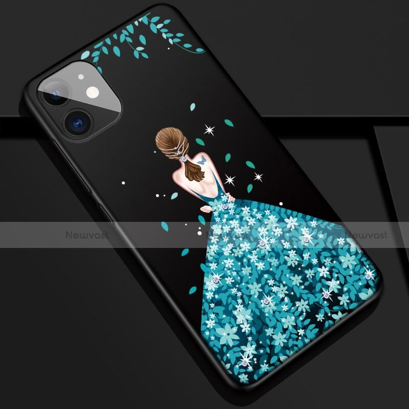 Silicone Candy Rubber Gel Dress Party Girl Soft Case Cover M02 for Apple iPhone 11