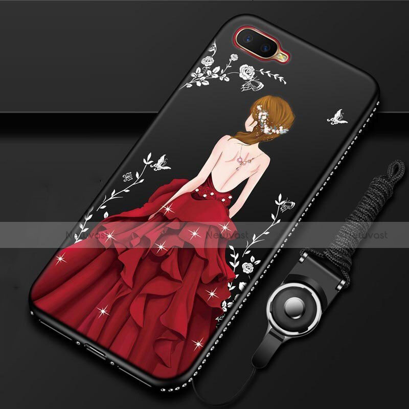 Silicone Candy Rubber Gel Dress Party Girl Soft Case Cover M02 for Oppo R17 Neo
