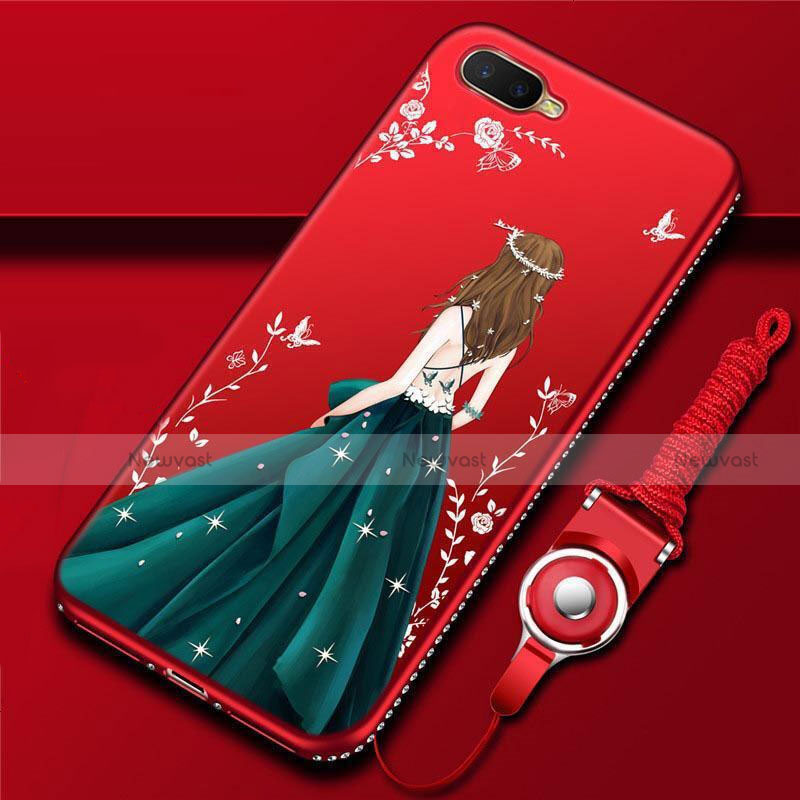 Silicone Candy Rubber Gel Dress Party Girl Soft Case Cover M02 for Oppo R17 Neo