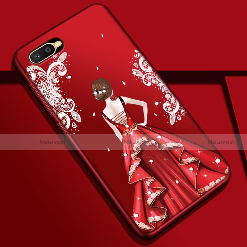 Silicone Candy Rubber Gel Dress Party Girl Soft Case Cover M04 for Oppo K1 Colorful