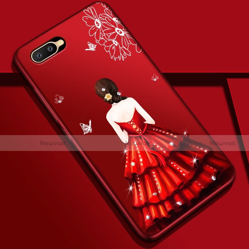 Silicone Candy Rubber Gel Dress Party Girl Soft Case Cover M04 for Oppo RX17 Neo