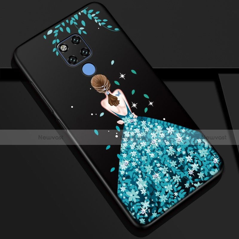 Silicone Candy Rubber Gel Dress Party Girl Soft Case Cover S01 for Huawei Mate 20 X 5G