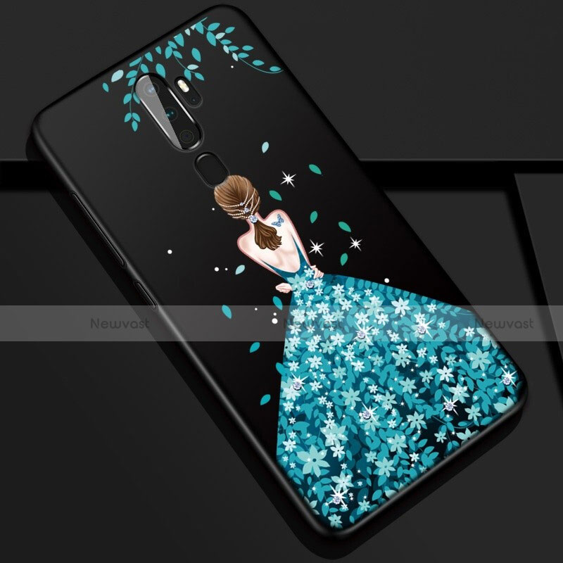 Silicone Candy Rubber Gel Dress Party Girl Soft Case Cover S01 for Oppo A11