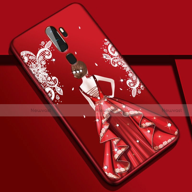 Silicone Candy Rubber Gel Dress Party Girl Soft Case Cover S01 for Oppo A11