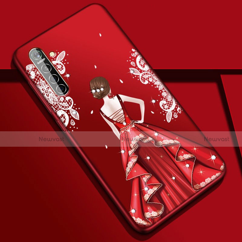 Silicone Candy Rubber Gel Dress Party Girl Soft Case Cover S01 for Oppo K5 Mixed