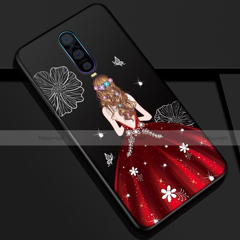 Silicone Candy Rubber Gel Dress Party Girl Soft Case Cover S01 for Oppo RX17 Pro