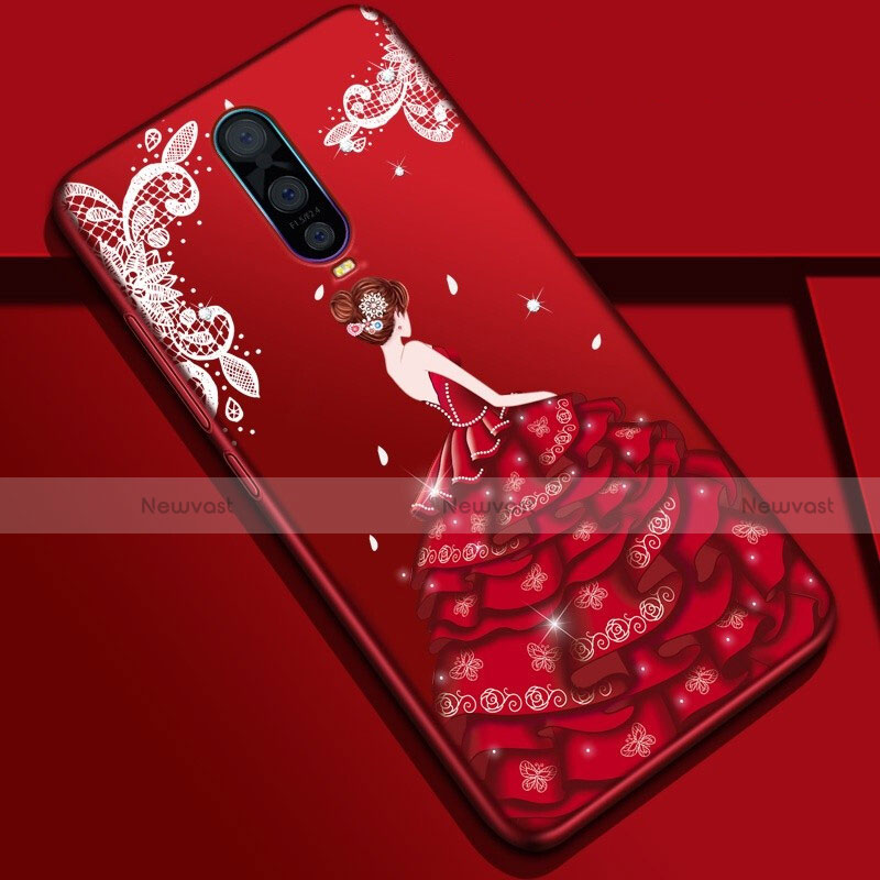 Silicone Candy Rubber Gel Dress Party Girl Soft Case Cover S01 for Oppo RX17 Pro