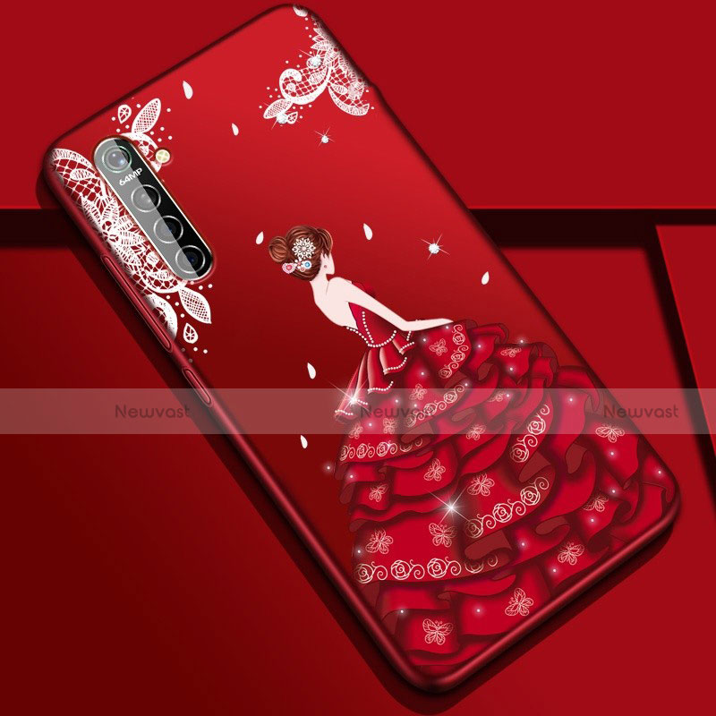 Silicone Candy Rubber Gel Dress Party Girl Soft Case Cover S01 for Realme X2